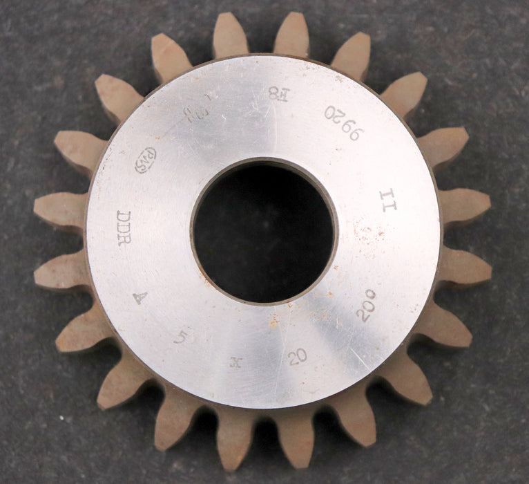 Bild des Artikels PWS-Glockenschneidrad-gear-shaper-m=-5mm-EGW-20°-Z=-20-BP-II-Ø114x43xØ1-1/4"