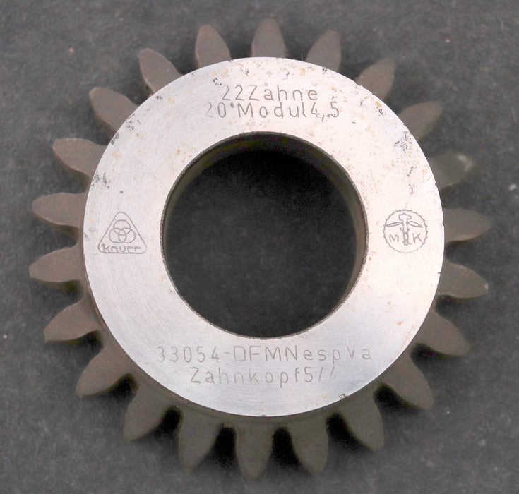 Bild des Artikels KRUPP-Glockenschneidrad-gear-shaper-m=4,5mm-EGW-20°-Z=-22-Zahnkopf-5/4-gebraucht