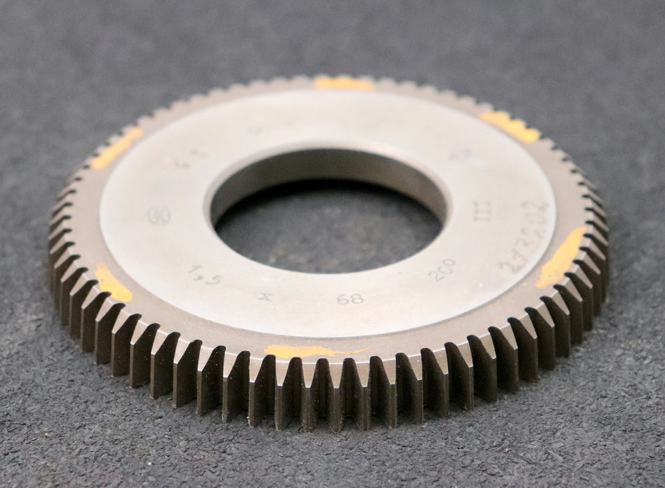 Bild des Artikels PWS-Scheibenschneidrad-gear-shaper-m=-1,5mm-EGW-20°-Z=-68-BP-III-Ø106x12xØ1-3/4"