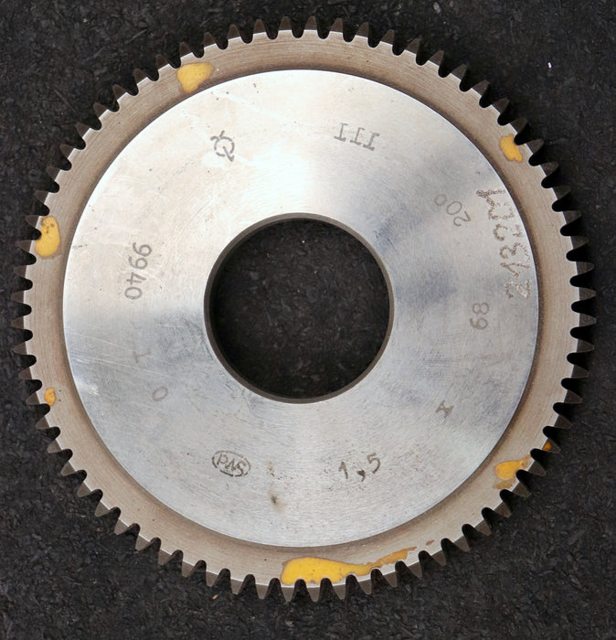 Bild des Artikels PWS-Scheibenschneidrad-gear-shaper-m=-1,5mm-EGW-20°-Z=-68-BP-III-Ø105x11xØ1-1/4"