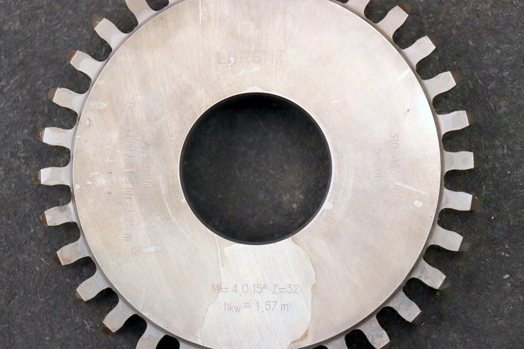 Bild des Artikels LORENZ-Scheibenschneidrad-gear-shaper-m=-4mm-15°-EGW-Z=-32-Vorschneider