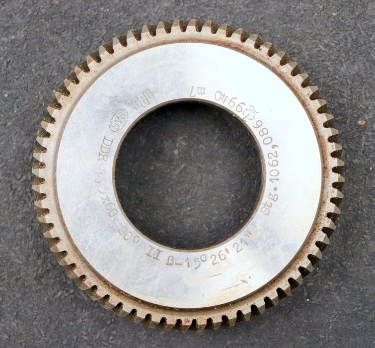 Bild des Artikels PWS-Scheibenschneidrad-mit-Treppenschliff-m=-1,5mm-EGW-20°-Z=-60-Ø98x22xØ1-3/4"