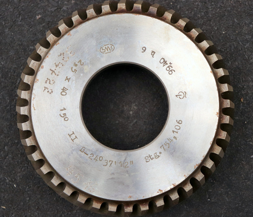 Bild des Artikels PWS-Scheibenschneidrad-mit-Treppenschliff-m=-2,5mm-15°-EGW-Z=-40-Ø118x24xØ1-3/4"