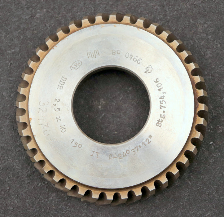 Bild des Artikels PWS-Scheibenschneidrad-mit-Treppenschliff-m=-2,5mm-15°-EGW-Z=-40-Ø118x22xØ1-3/4"