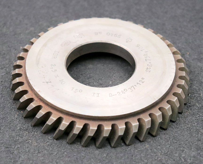 Bild des Artikels PWS-Scheibenschneidrad-mit-Treppenschliff-m=-2,5mm-15°-EGW-Z=-40-Ø118x17xØ1-3/4"