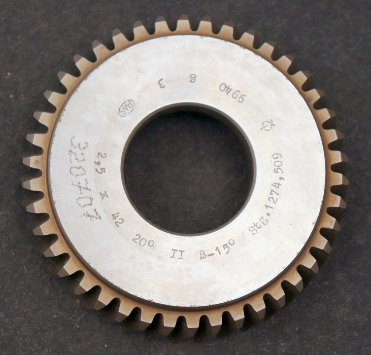 Bild des Artikels PWS-Scheibenschneidrad-mit-Treppenschliff-m=-2,5mm-EGW-20°-Z=-42-Ø116x23xØ1-3/4"