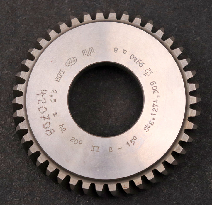 Bild des Artikels PWS-Scheibenschneidrad-mit-Treppenschliff-m=-2,5mm-EGW-20°-Z=-42-BP-II-ß-15°