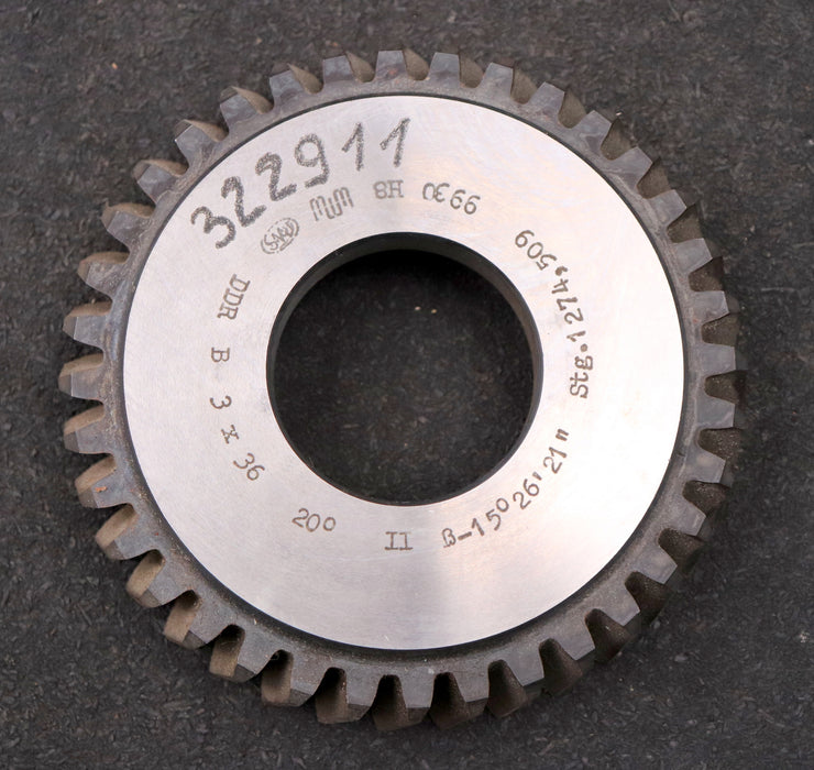 Bild des Artikels PWS-Scheibenschneidrad-mit-Treppenschliff-m=-3mm-EGW-20°-Z=-36-BP-II-ß-15°26'21"