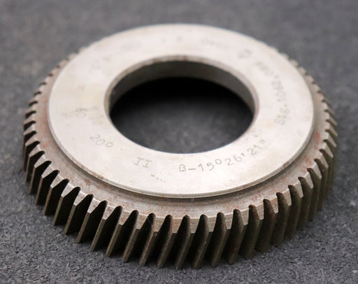 Bild des Artikels PWS-Scheibenschneidrad-gear-shaper-m=-1,5mm-EGW-20°-Z=-60-schrägverzahnt-RECHTS