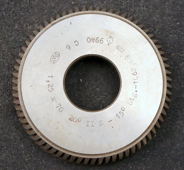 Bild des Artikels PWS-Scheibenschneidrad-Treppenschliff-gear-shaper-m=-1,25mm-EGW-20°-Z=-70-ß-15°