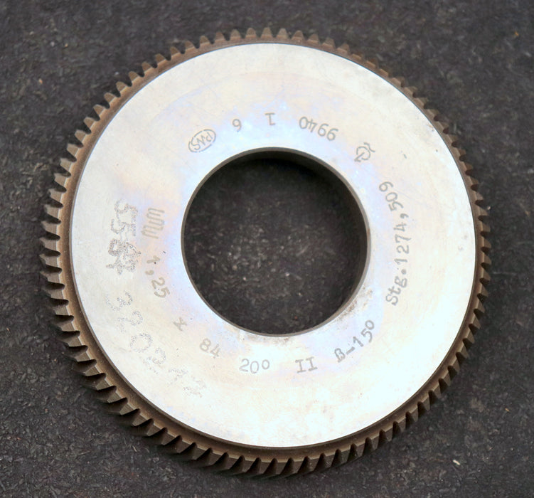 Bild des Artikels PWS-Scheibenschneidrad---Treppenschliff-m=-1,25mm-EGW-20°-Z=-84-Ø112x19xØ1-3/4"