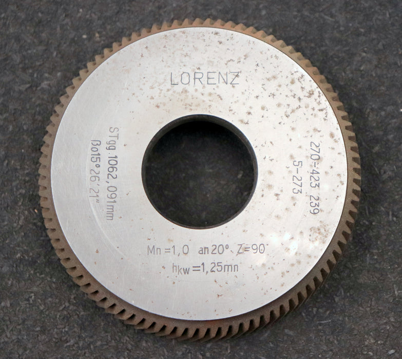 Bild des Artikels LORENZ-Glockenschneidrad-mit-Treppenschliff-m=-1mm-EGW-20°-Z=-90-Ø96x21xØ1-1/4"