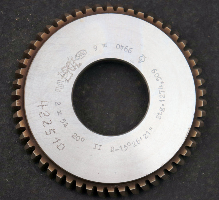 Bild des Artikels PWS-Scheibenschneidrad-mit-Treppenschliff-m=-2mm-EGW-20°-Z=-54-BP-II-ß-15°26'21"