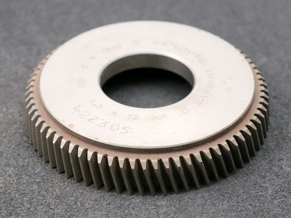 Bild des Artikels PWS-Scheibenschneidrad-mit-Treppenschliff-m=-1,5mm-EGW-20°-Z=-72-Ø117x21xØ1-3/4"