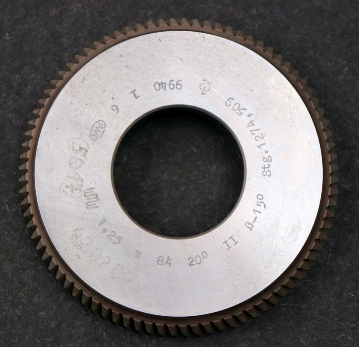 Bild des Artikels PWS-Scheibenschneidrad-Treppenschliff-m=-1,25mm-EGW-20°-Z=-84-Ø112x19xØ1-3/4"