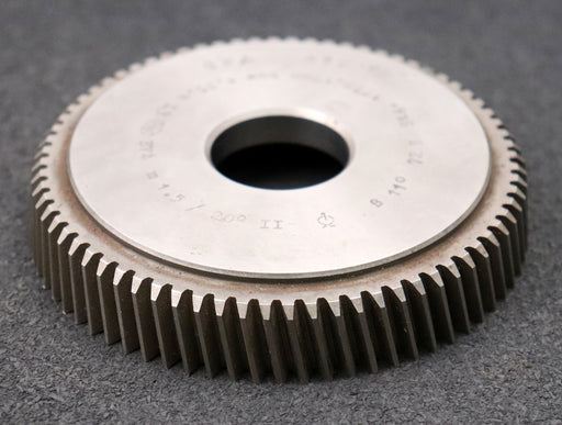 Bild des Artikels PWS-Scheibenschneidrad-mit-Treppenschliff-m=-1,5mm-EGW-20°-Z=-72-ß-11°