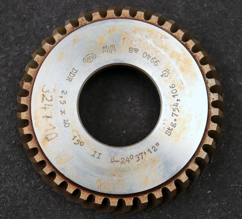 Bild des Artikels PWS-Scheibenschneidrad---Treppenschliff-m=-2,5mm-EGW-15°-Z=-40-Ø117x25xØ1-3/4"