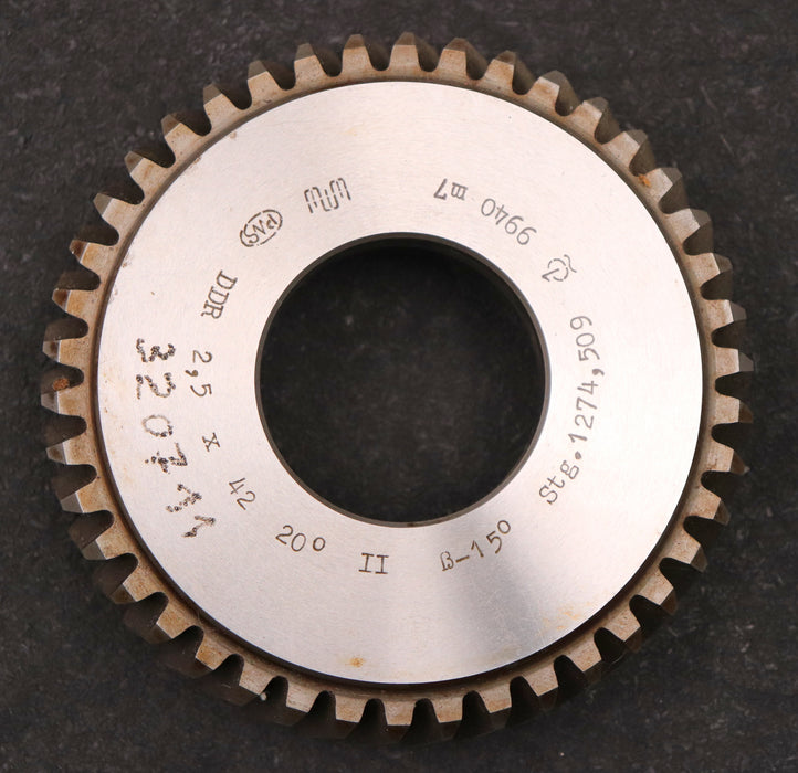 Bild des Artikels PWS-Scheibenschneidrad---Treppenschliff-m=-2,5mm-EGW-20°-Z=-42-Ø116x25xØ1-3/4"