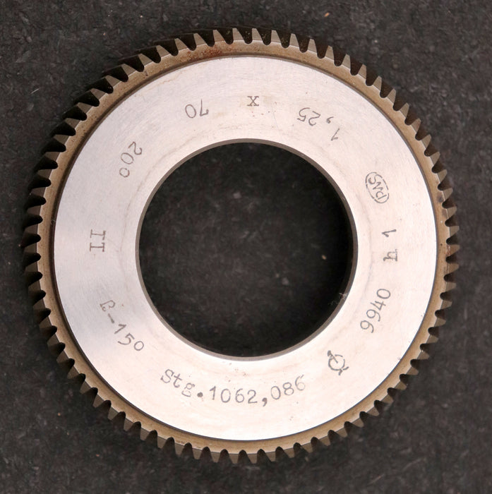 Bild des Artikels PWS-Scheibenschneidrad---Treppenschliff-m=-1,25mm-EGW-20°-Z=-70-Ø95x22xØ1-3/4"