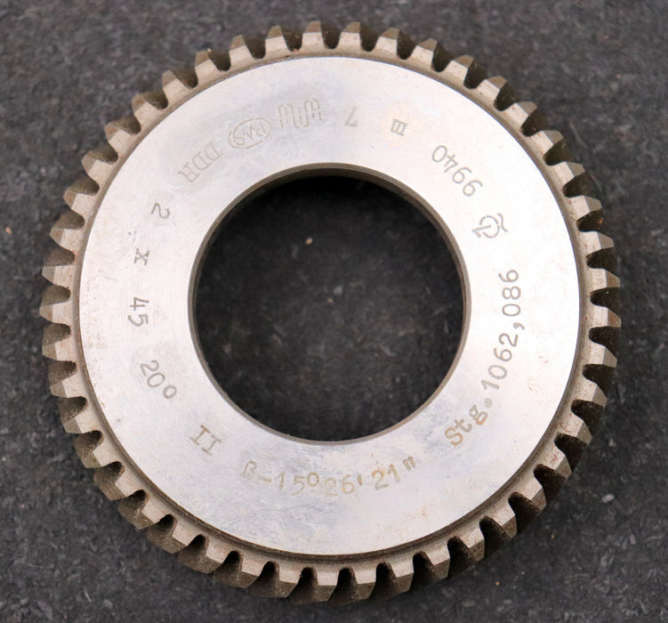 Bild des Artikels PWS-Scheibenschneidrad---Treppenschliff-m=-2mm-EGW-20°-Z=-45-Ø95x24xØ1-3/4"