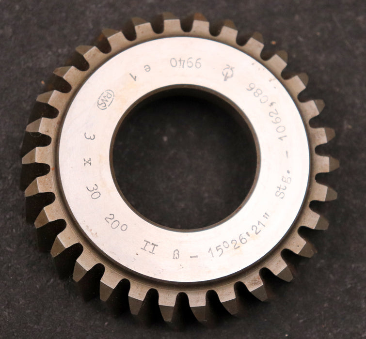 Bild des Artikels PWS-Scheibenschneidrad---Treppenschliff-m=-3mm-EGW-20°-Z=-30-Ø102x25xØ1-3/4"