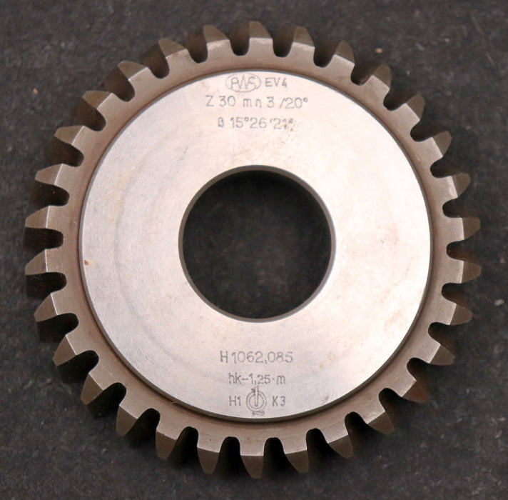 Bild des Artikels PWS-Scheibenschneidrad---Treppenschliff-m=-3mm-EGW-20°-Z=-30-Ø101x20xØ1-1/4"