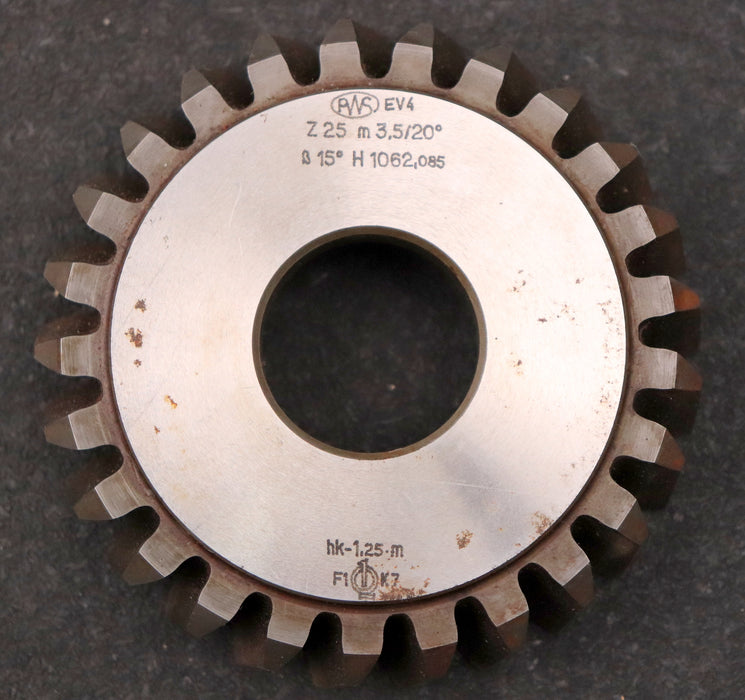 Bild des Artikels PWS-Scheibenschneidrad---Treppenschliff-m=-3,5mm-EGW-20°-Z=-25-Ø100x25xØ1-1/4"