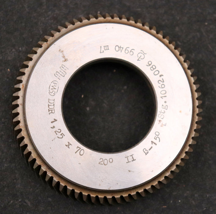 Bild des Artikels PWS-Scheibenschneidrad---Treppenschliff-m=-1,25mm-EGW-20°-Z=-70-BP-II-ß-15°