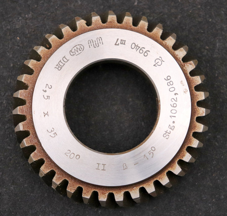 Bild des Artikels PWS-Scheibenschneidrad---Treppenschliff-m=-2,5mm-EGW-20°-Z=-35-Ø98x24xØ1-3/4"