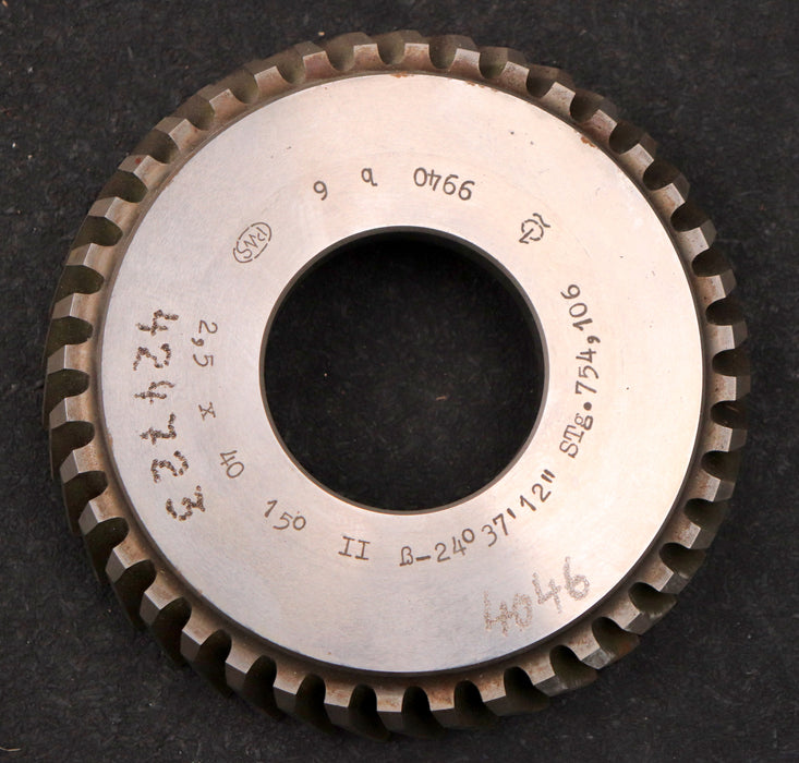 Bild des Artikels PWS-Scheibenschneidrad---Treppenschliff-m=-2,5mm-EGW-15°-Z=-40-Ø118x24xØ1-3/4"