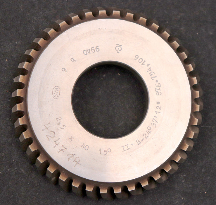 Bild des Artikels PWS-Scheibenschneidrad---Treppenschliff-m=-2,5mm-EGW-15°-Z=-40-Ø118x18xØ1-3/4"