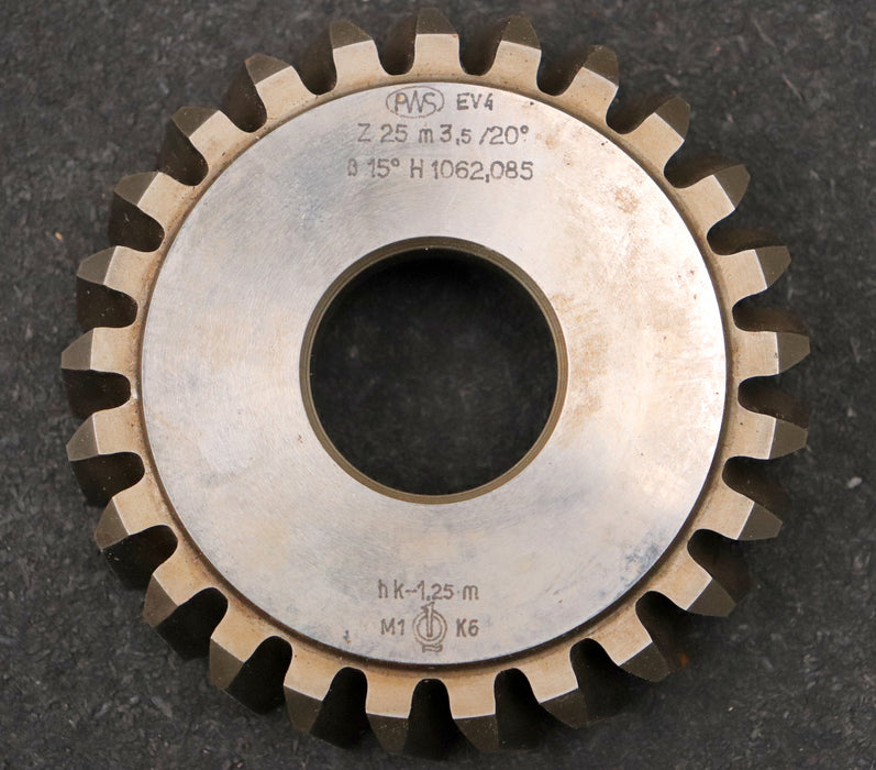 Bild des Artikels PWS-Scheibenschneidrad---Treppenschliff-m=-3,5mm-EGW-20°-Z=-25-Stg.-1062,085mm