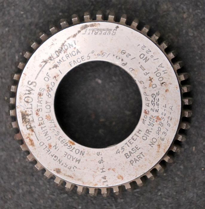 Bild des Artikels FELLOWS-Scheibenschneidrad-gear-shaper-m=-1,5mm-EGW-15°-Z=-45-Ø71x17xØ1-1/4"