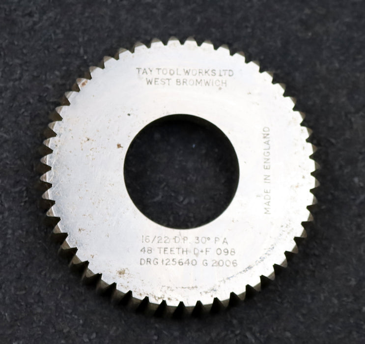 Bild des Artikels TAY-TOOL-WORKS-LTD-Scheibenschneidrad-gear-shaper-D.P.=-16/22mm-30°-EGW-Z=-48