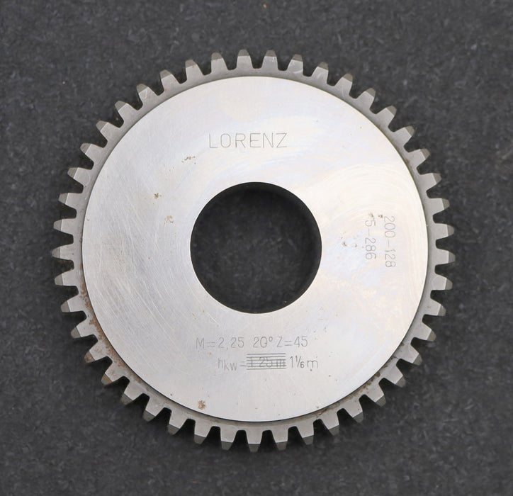 Bild des Artikels LORENZ-Scheibenschneidrad-gear-shaper-m=-2,25mm-EGW-20°-Z=-45-hkw=-1-1/6m