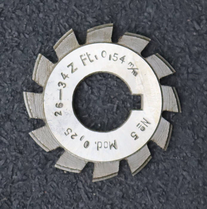 Bild des Artikels DOLD-Zahnformfräser-m=-0,25mm-No.-5-für-Z=-26-34-EGW-15°-gear-profile-cutter