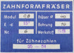 Bild des Artikels DOLD-Zahnformfräser-m=-0,8mm-No.-6-für-Z=-35-54-EGW-15°-gear-profile-cutter