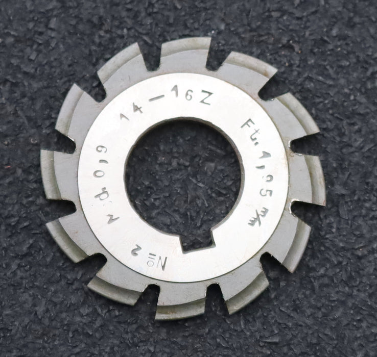 Bild des Artikels DOLD-Zahnformfräser-m=-0,9mm-No.-2-für-Z=-14-16-EGW-15°-gear-profile-cutter