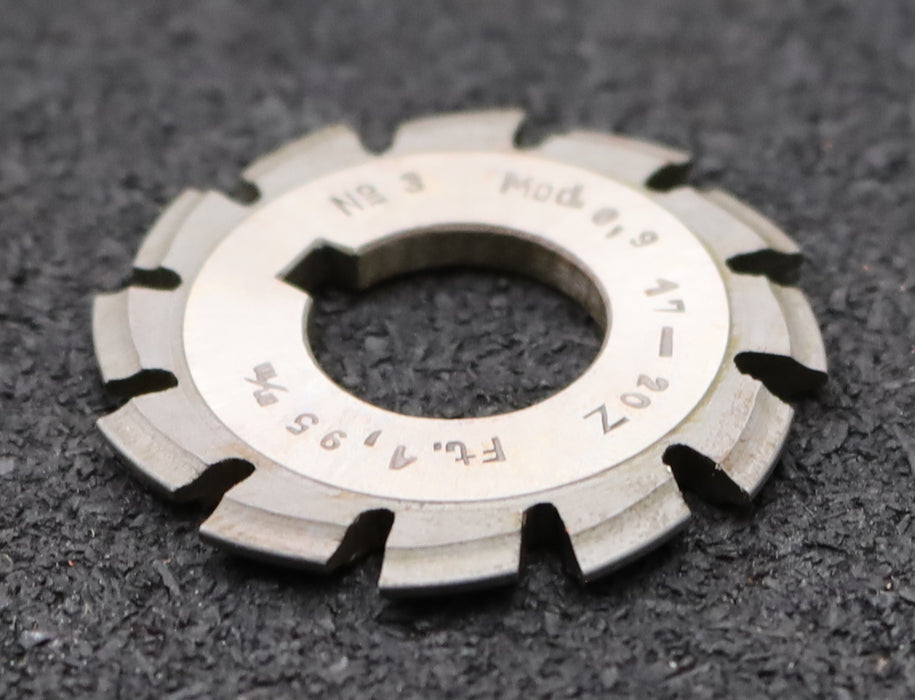 Bild des Artikels DOLD-Zahnformfräser-m=-0,9mm-No.-3-für-Z=-17-20-EGW-15°-gear-profile-cutter