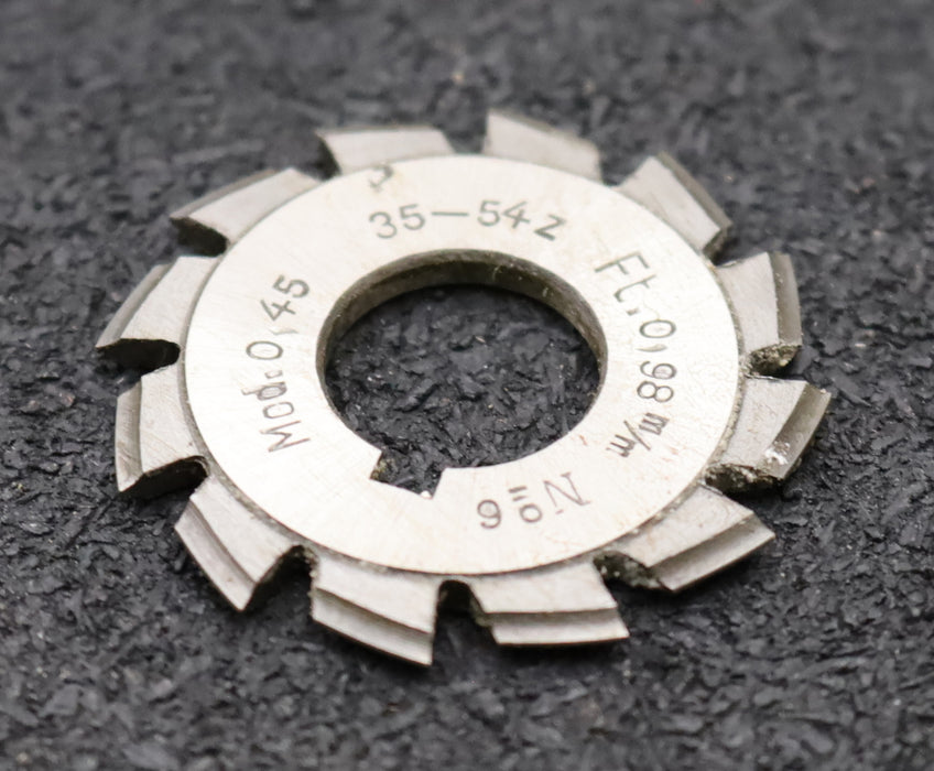 Bild des Artikels DOLD-Zahnformfräser-m=-0,45mm-No.-6-für-Z=-35-54-EGW-20°-LKN-gear-profile-cutter