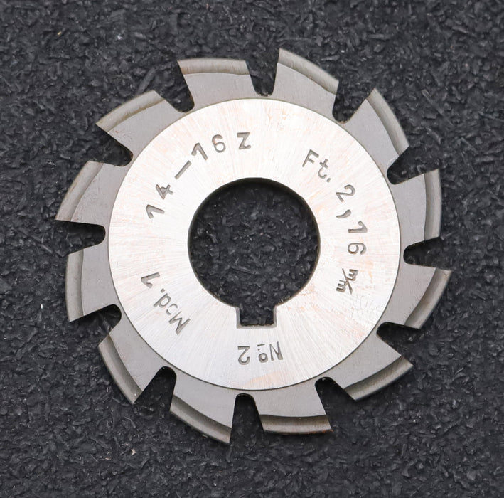 Bild des Artikels DOLD-Zahnformfräser-m=-1mm-No.-2-für-Z=-14-16-EGW-15°-gear-profile-cutter