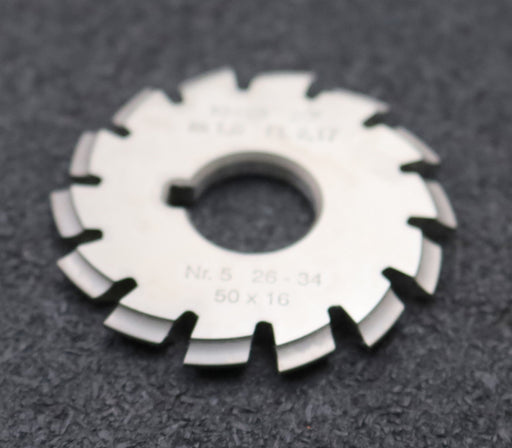 Bild des Artikels DOLD-Zahnformfräser-m=-1mm-No.-5-für-Z=-26-34-EGW-20°-LKN-gear-profile-cutter