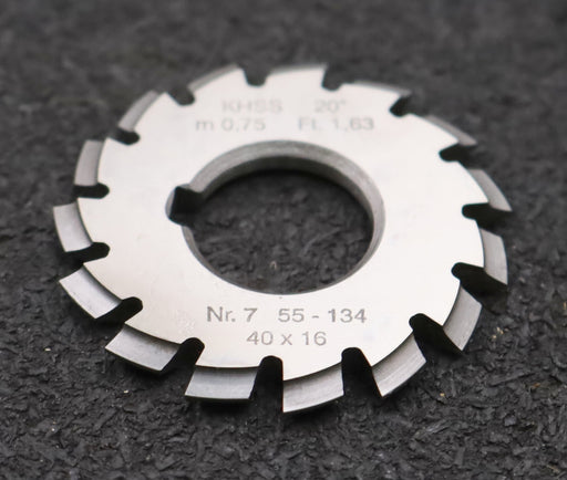 Bild des Artikels DOLD-Zahnformfräser-m=-0,75mm-No.-7-für-Z=-55-134-EGW-20°-gear-profile-cutter