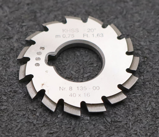 Bild des Artikels DOLD-Zahnformfräser-m=-0,75mm-No.-8-für-Z=-135-00-EGW-20°-gear-profile-cutter