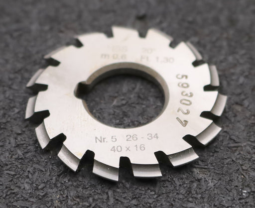 Bild des Artikels DOLD-Zahnformfräser-m=-0,6mm-No.-5-für-Z=-26-34-EGW-20°-gear-profile-cutter