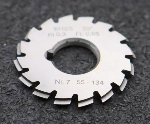 Bild des Artikels DOLD-Zahnformfräser-m=-0,3mm-No.-7-für-Z=-55-134-EGW-20°-gear-profile-cutter