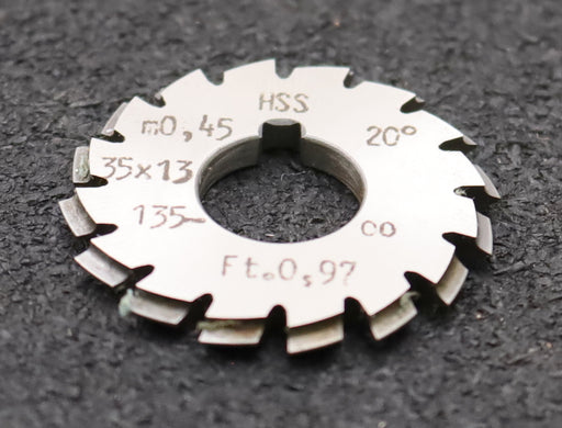 Bild des Artikels DOLD-Zahnformfräser-m=-0,45mm-No.-8-für-Z=-135-00-EGW-20°-gear-profile-cutter