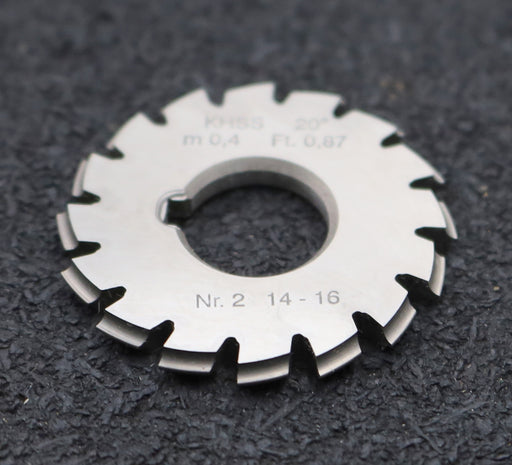 Bild des Artikels DOLD-Zahnformfräser-m=-0,4mm-No.-2-für-Z=-14-16-EGW-20°-gear-profile-cutter