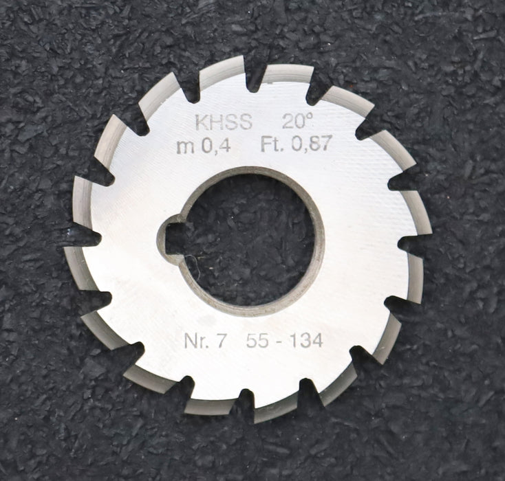 Bild des Artikels DOLD-Zahnformfräser-m=-0,4mm-No.-7-für-Z=-55-134-EGW-20°-gear-profile-cutter