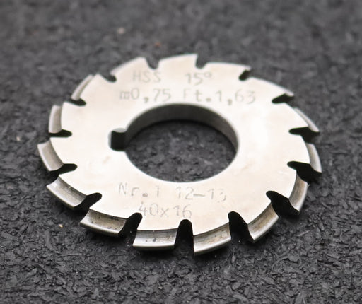 Bild des Artikels DOLD-Zahnformfräser-m=-0,75mm-No.-1-für-Z=-12-13-EGW-15°-gear-profile-cutter